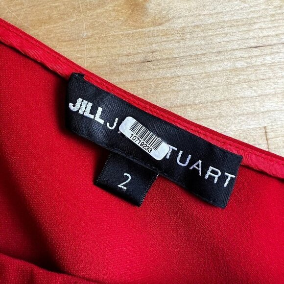 Jill Jill Stuart Cardinal Red Cutout Sheath One Shoulder Cocktail Dress Size 2 - Picture 6 of 9